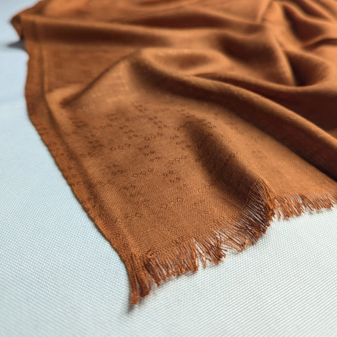 Viscose Self Jacquard - Wood Brown
